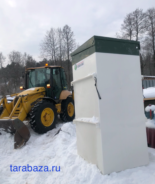 Монтаж очистного сооружения ТОПАС в тяжелых условиях